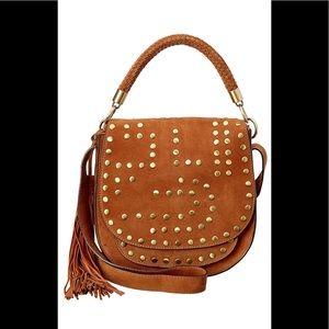 Sam Edelmans Heidi Leather studded saddle handbag